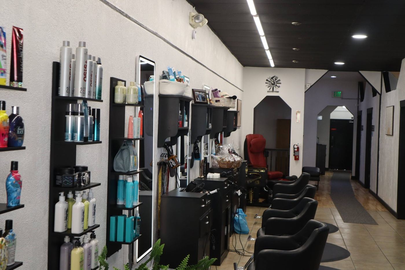 Inside Main Street Studio's remodeled salon on West Main Street